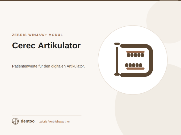 Modulo software WINJAW+ Cerec Artikulator
