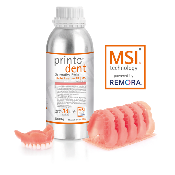 printodent GR-14.2 denture HI MSI – antibakterielles High-Impact-Prothesenbasis-Resin