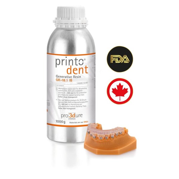 printodent GR-18.1 IB – 3D-Druck-Harz von pro3dure