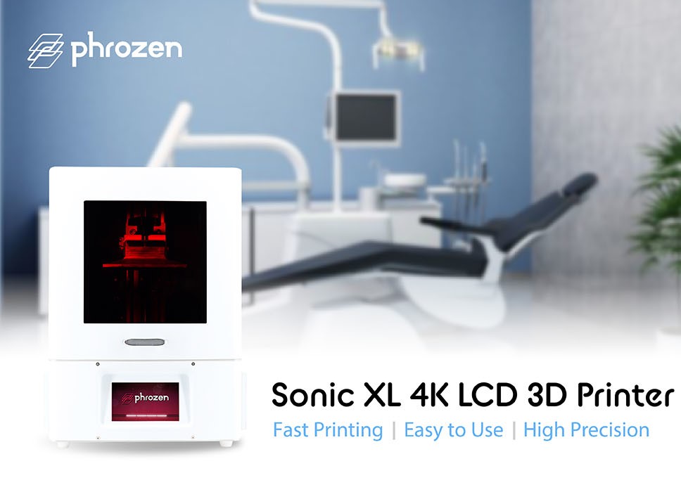 Phrozen Sonic XL 4K LCD resin 3D-printer liqcreate engineering dental compatible resin jewelry engineering technical elastic flexible flex elastomer dental model aligner resina resin hars harz