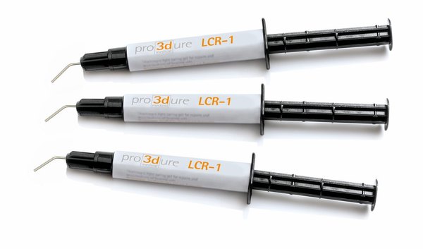 pro3dure LCR-1 – lichthärtendes Gel (rot) für Modellguss, Block-out und Reparatur
