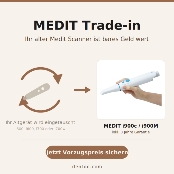 MEDIT Trade-in "Tausch - Desktop-Scanner in Intraoralscanner"