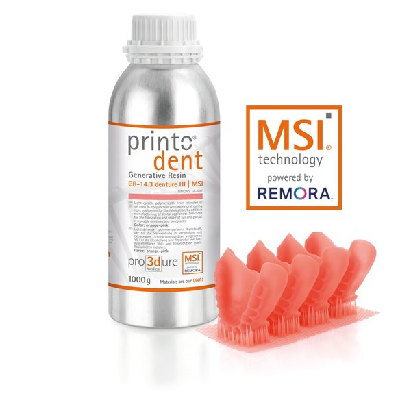 printodent GR-14.3 denture HI MSI – antibakterielles High-Impact-Prothesenbasis-Resin