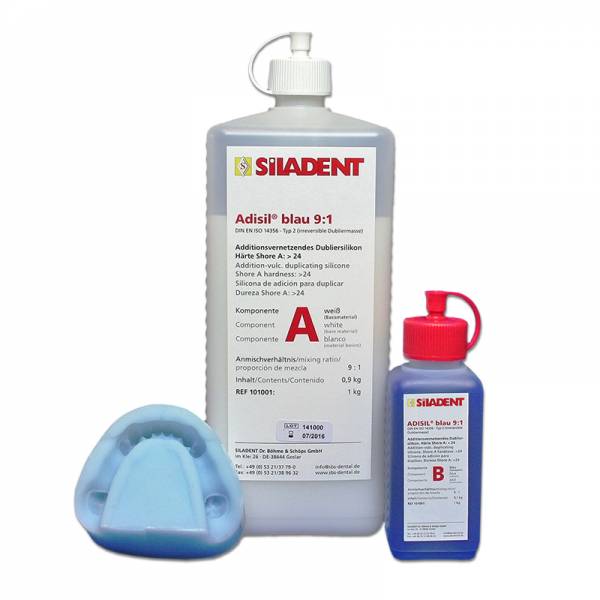 Adisil® blau 9 : 1 (1,0 kg) - Dubliersilikon Komp. A + B